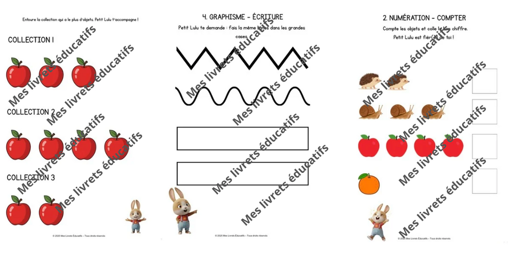 Livret d’Activités 4-6 ans  Logique, Graphisme, Chiffres & Préparation CP (Montessori)