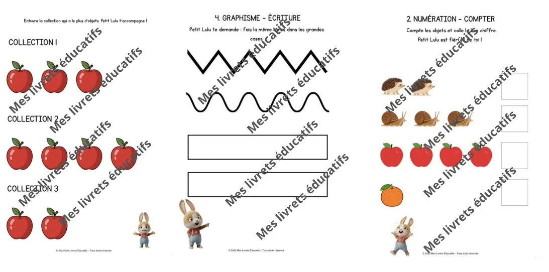 Livret d’Activités 4-6 ans  Logique, Graphisme, Chiffres & Préparation CP (Montessori)