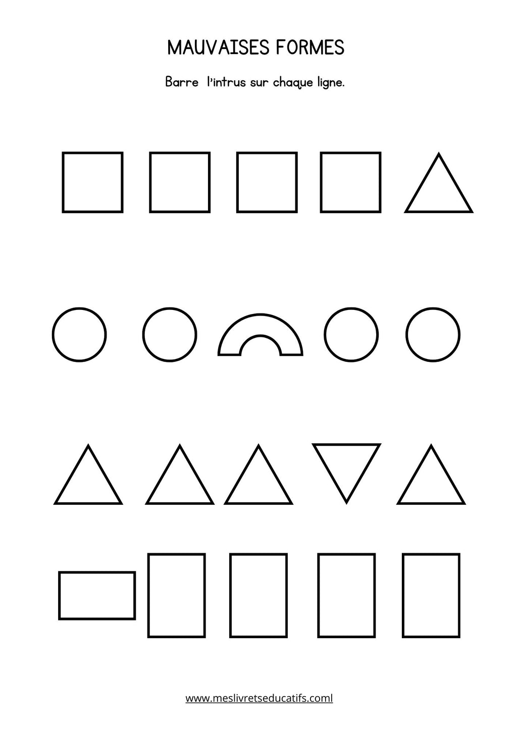 formes maternelle mes livrets éducatifs