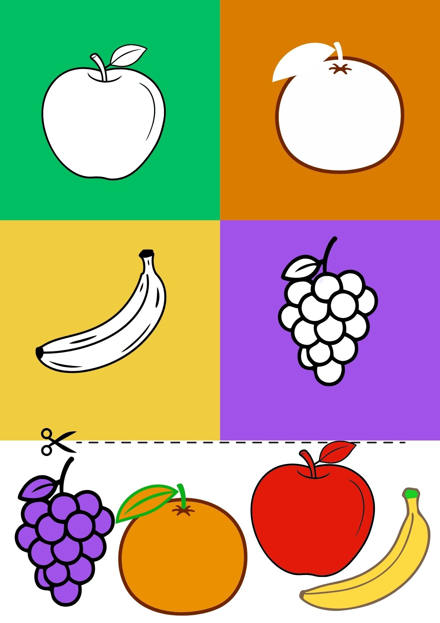 Activité gratuite sur les fruits – Maternelle