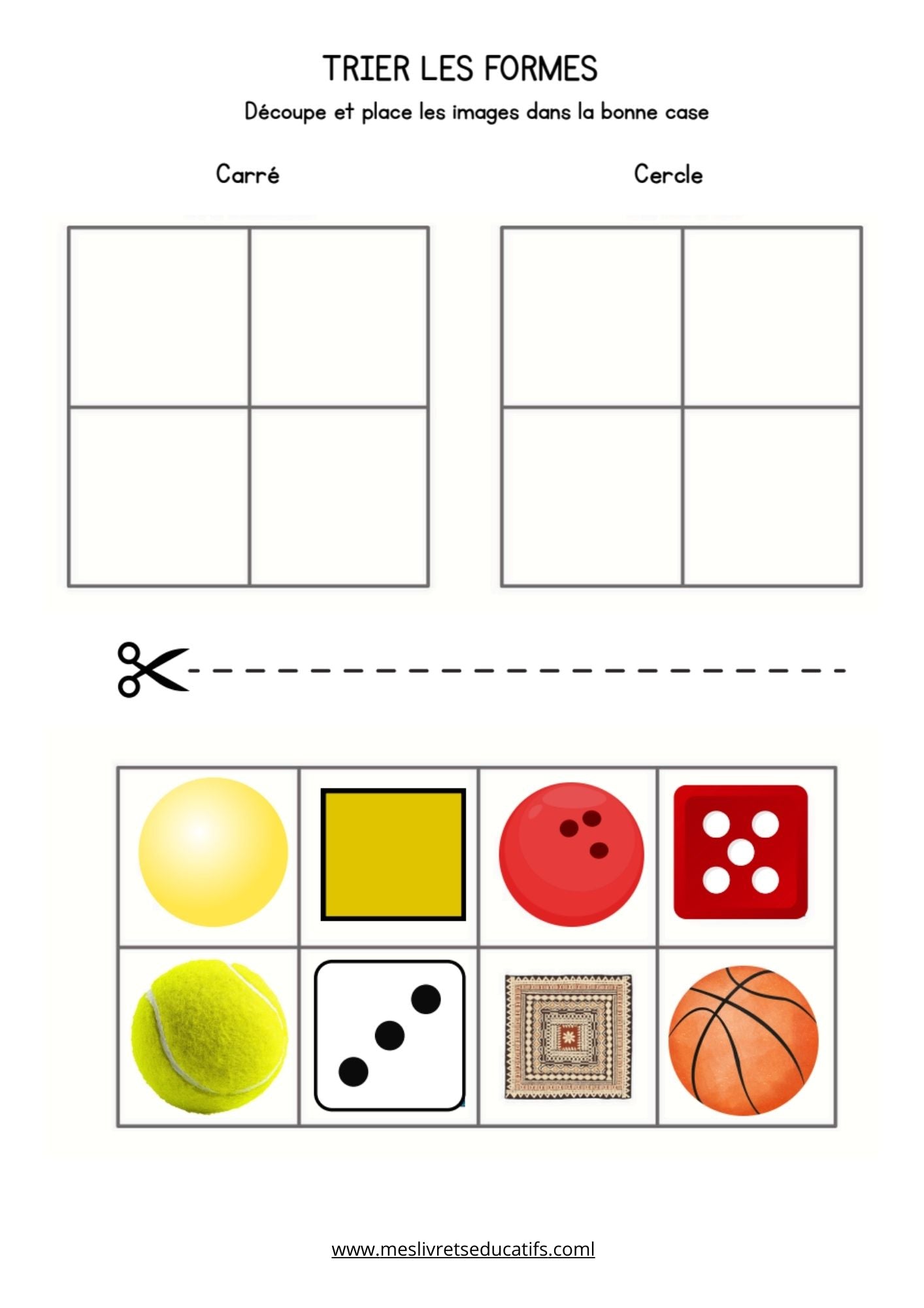 Activités gratuites sur les formes – Maternelle
