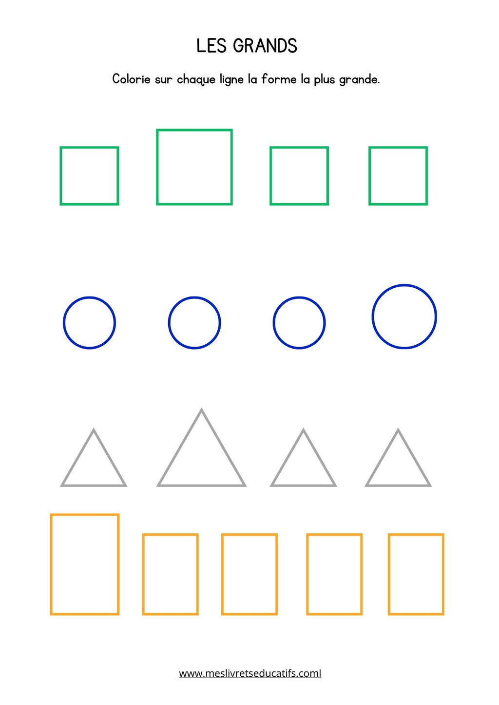 les grands et les petits maternelle activités