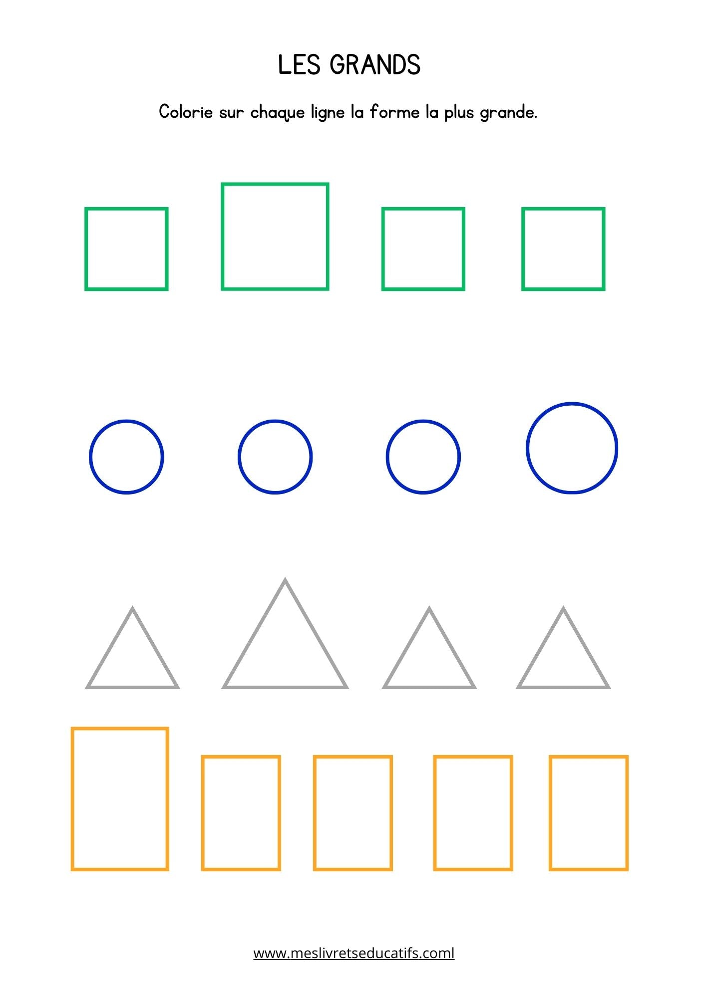 les grands et les petits maternelle activités